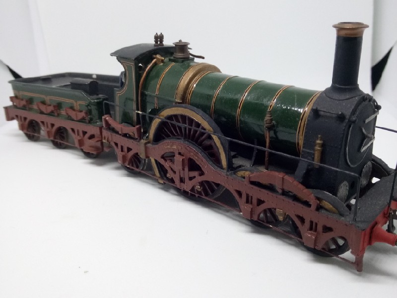 GWR broad gauge Rover class 2-2-2-2 locomotive model GWR broad gauge Rover class 2-2-2-2 locomotive model